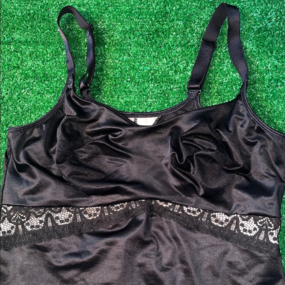 Ruby Ribbon #3024 Black Lace Full Support Cami Shapewear Camisole Tank 40 - Picture 3 of 6
